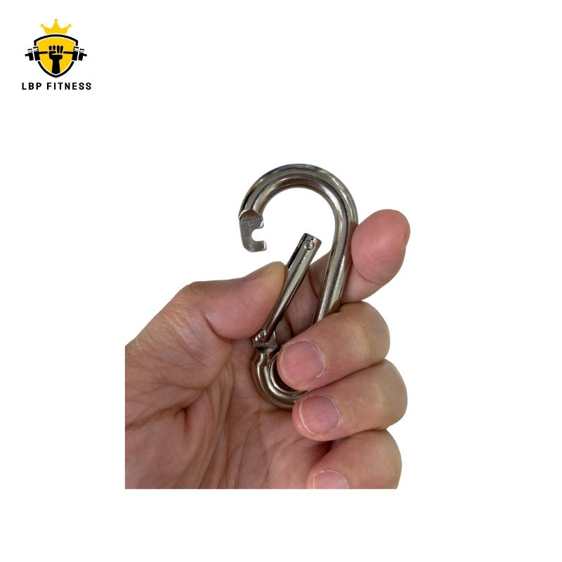 Steel Carabiner Clip with Spring Snap Hook