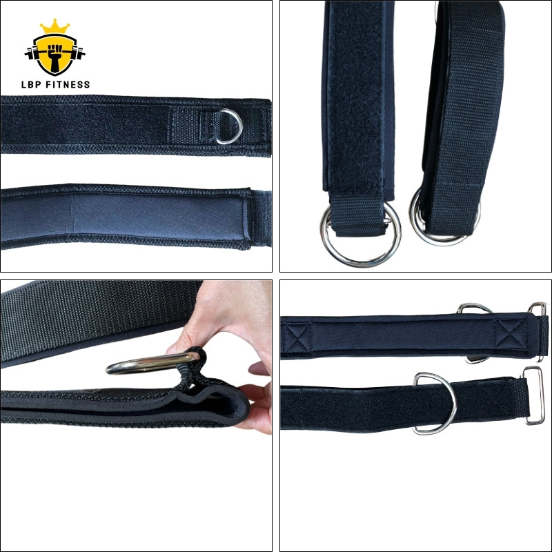 adjustable padded ankle straps with rings