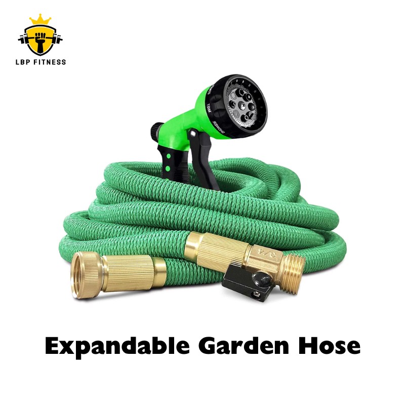 expandable garden hose with resistance tubing inside