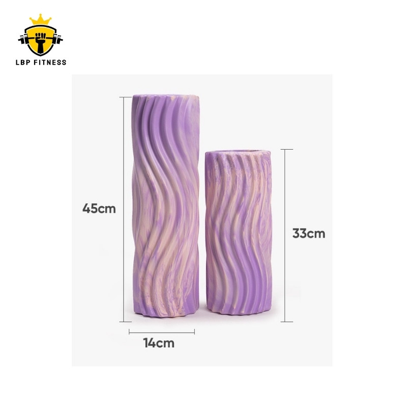 Yoga foam rollers in 30 and 45cm lengths