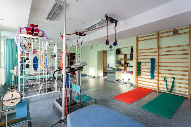 Sports medicine facility with athletes