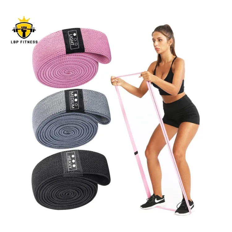 Long Fabric Band Loops for Standing Hip Abduction and Full Body Training